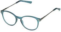 FGX International Unisex-Adult Foster Grant McKay Teal Multifocus Glasses 5010370-250.COM Round Reading Glasses, Rubberized Dark Teal with Gunmetal Temples, 2.5