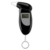 Huayuho Backlit Display Digital LCD Alarm Breath Alcohol Tester Professional Alcohol The Breathalyzer Parking Breathalyser Handheld Alcohol Sensor