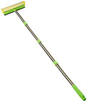 ITTAR All Purpose Window Squeegee with 58" Long Extension Pole,Window Cleaning Tools, Sponge Auto Squeegee with Handle for Car Windshield Washing,Glass,Indoor and Outdoor High Window Cleaning