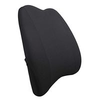 West Coast Auto Memory Foam Lumbar Back Support Cushion - Orthopedic Back Pillow for Lower Back Support & Pain Relief for Office Chair, Car Seat, Wheelchairs (Black)