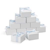 Oirlv 12 Pack Multifunction Jewelry Gift Boxes with Foam and Velvet Insert for Rings Earrings Necklaces Wholesales Gift Boxes Ideal for Wedding,Christmas,Anniversaries(White)