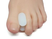 ZenToes 6 Pack Gel Toe Separators with No Loop for Bunions and Corns - Corrector Pads Provide Bunion Relief and Prevent Toe Rub – Size Large