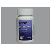 MAJOR GUAIFENESIN IR 200MG TABLETS EXPECTORANT 100ct