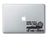Saving People Hunting Things Supernatural Printed Clear Vinyl Decal Sticker Compatible with Apple MacBook Pro Air 11" 12" 13" 15" All Years Laptop Trackpad Keyboard (13" MacBook (All Models))