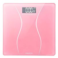 Digital Personal Glass Weighing Body Fitness LED Weight Scale 397lbs (Pink)