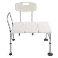 Binlin Shower Chair,3 Blow Molding Plates Aluminium Alloy Elderly Bath Chair, White