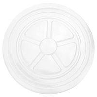 [50 Count] Flat Ice Cream Cup Lids - 4 oz Clear Disposable Lids - Fit Our 4 oz Cups PerfectlyCups Sold Separately Frozen Dessert Supplies