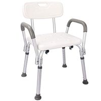 ZHAO XIN Bath and Shower Chair | with Arms and Back Adjustable Height | Portable Bath Seat | Medical Bathroom Aid (Color : White)