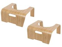 ToiletTree Products Original 100% Natural Bamboo Wood Bathroom Toilet Stool, 8.5 inch Height (2 Pack)
