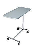 Graham-Field Lumex Modern Overbed Table with Wheels, Contemporary Grey Top, 28-41" Height, GF8903P