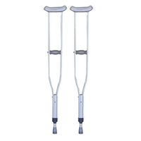 Underarm Crutches, Adjustable Height Aluminum Cane Non-Slip Thickening and Folding, Suitable for The Elderly and Children As Well As Fractures and Disabled People