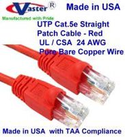 Made in USA, (19 Ft), Cat5e Ethernet Patch Cable - RJ45 Computer Networking Cord - RED