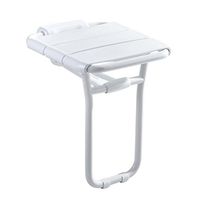 Elderly/Disabled Anti-Slip Shower Seat Stool with Legs Stool/Foldable Wall Shower Stools ABS Wall Mounted Shower Seat Stool Folding Change Shoes Stool for in White, Max 120kg
