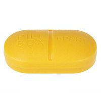 6 Parts Pill Travel Box Tablet Holder Medicine Dispenser Organiser Storage Yellow