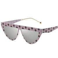 HebeTop Oversized Irregular Shape Mirrored Hippie Hipster Sunglasses - Metal Frame