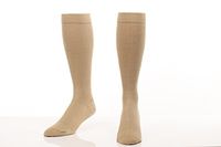 Graduated Cotton Compression Socks - Unisex Firm Support 20-30mmHg, Support Knee High’s - Closed Toe, Color, Khaki, Size, Large- Absolute Support, SKU: A105