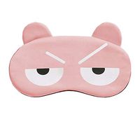 Aokarry Light Blocking Sleep Mask, Cotton Cute Cartoon Faces Pattern Eye Mask for Sleep-Angry Face - Pink-1