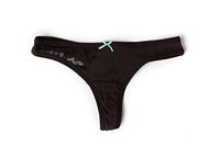 4period Women's Black Leak Proof Menstrual & Incontinence Easy Clean Organic Cotton Thong Underwear (XLarge)