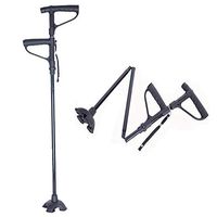 Crutches Folding Cane - Aluminum Walking Aids with LED Light - Lightweight, Collapsible, Fashionable, Foldable Travel Stick, Easy Fold up - for Men, Women, Elder