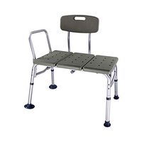 RXRENXIA Adjustable Shower Bench, Portable Medical Stool with Adjustable Back and Armrest for Mobility,Perching Stool with Arms and Padded Back