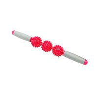 EasterJonerytimeYoga Spiky Ball Trigger Point Muscle Therapy Stick Roller Spiky Massage Rolling (red)