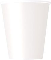 9oz White Paper Cups, 8ct