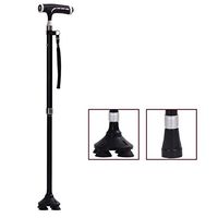 TXDWYF Folding Cane/Telescopic Elderly Walking Stick/Non-Slip Elderly Walking Stick/Multi-Function Aluminum Four-Foot Cane