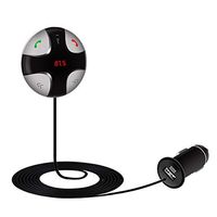 Guzack FM Transmitter Wireless Bluetooth Handsfree Transmitter Caller with Detachable Magnetic Mount TF Card Slot and USB Charger Car Stereo Receiver Wireless Car Kits Home Audio Stereo System