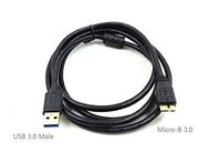 Duttek USB 3.0 Male to USB 3.0 Micro-B 3.1 Cable with Magnetic Ring for Charge&Sync Black,0.3m/1m/1.8m (1.8m/6feet)