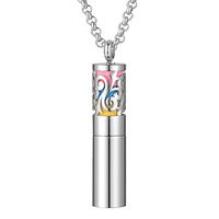 Vocheng Diffuser Necklace Essential Oil Container Pendant Necklace 316L Stainless Steel Aromatherapy Locket Jewelry Whistle Necklace Men/Women Gift (Silver Style L)