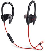 Newest 2019 Bluetooth Headphones,V4.2 Wireless Sports Earphones w/Mic IPX7 Waterproof HD Stereo Sweatproof in Ear Earbuds for Gym Running Workout 8 Hour Battery Noise Cancelling Headsets (Black-Red)