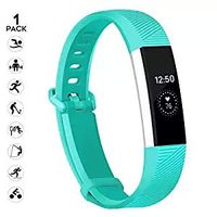 Alta HR Bands Compatible with Alta Ace Clourful Replacement Personalized Bracelet Gifts for Fashion Men & Women Slicon Waterproof Sport Smart Watch Bands with Metal Clasp (Teal, Large)
