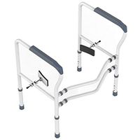 Adjustable Bathtub Safety Rails Toilet Grab Bar Compact Support Frame Toilet Balance Handles Bathroom Aid for Elderly and Handicap