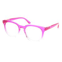 Retro Hipster Plastic Horned Rim Mod Fashion Reading Glasses Pink +1.25