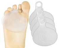 ViveSole Metatarsal Pads (4 Pack) - Support Foot Guard for Women and Men - Mortons Neuroma Insole with Toe Gel Ring Cushion - Silicone Ball of Feet for Sesamoiditis, Muscle Soreness, Metatarsalgia