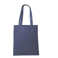 Non-Woven Promotional Budget Friendly Wholesale Tote Bag, Convention Trade Show Reusable Bags, 13"W x 15"H, Promotional Bags (Navy, 12)