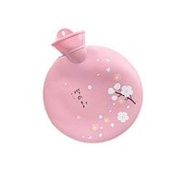Cherry Blossoms Pattern Hot Water Bottle Round Plastic 24.5 * 20.5cm, Random Style