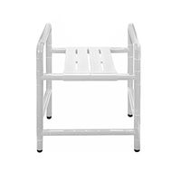 Healthcare Shower Stool Shower / Bath Stools Stainless Steel Commode Chair Shower Seat Stool for Elderly / Disabled / Pregnant Women Anti-Slip Mats Shower Chair Heavy Duty in White Max. 300kg(50cm) B
