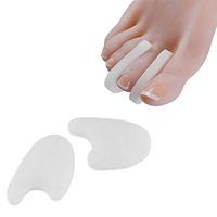 Makeouq Toe Support 10PCS Silicone Toe Orthotics Big Toe Orthotics Orthosis Separator Toe Design Comb Nail Cover Repair Foot Protector