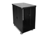 iStarUSA Accessory WD-1880-WT 18U 800mm Depth Simple Server Rack with Wood Top Black Bare