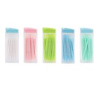 Vosarea 250pcs Plastic Toothpicks Double Head for Men Women Adults (Mixed Color)