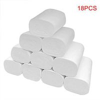 Tenflyer 6/12/18/24 Rolls Toilet Paper Bulk Bath Tissue Bathroom White Soft 4 Ply Household Office
