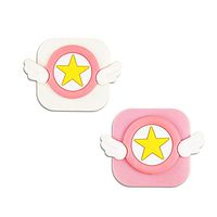 LW 2 Pcs Cute Cartoon Contact Lens Box Portable Travel Simple Contact Lens Case Box Container (Pink+White)