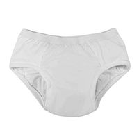 Protective Brief Adult Cloth Diaper for Mild to Severe Incontinence: Reusable Waterproof Underwear for Men & Women (X-Large, White)