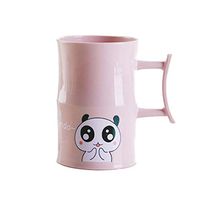 MSlongzc Cups Water Bottles Coffee Cups Vacuum-Insulated Stainless Steel Tumbler Handle for Wide Mouth Plastic Bamboo Joint Cup Toothbrush Holder Washing Drinking Bathroom Tooth Mug Pink