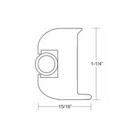 TACO Flex Vinyl Rub Rail Kit - White w/White Insert - 50'