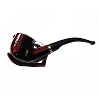 IRIVNG Tobacco Pipes, Handmade Wood Bent Smoking Pipe with Accessories