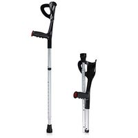 HFENGHUANG Foldable Crutch, Telescopic Adjustable Non-Slip Aluminum Crutch-Forearm Elbow Crutch, Suitable for Elderly and Rehabilitation Patients