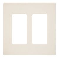 Lutron Claro 2 Gang Decorator Wallplate, SC-2-ES, Eggshell