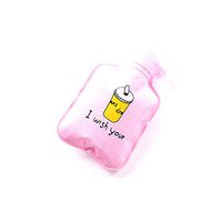 Zentto Mini Hot Water Bottle Pocket Hot Water Bag Rubber Hottie Water Heating Bag for Pain Relief, Menstrual Cramps, Cold Winter Bed Warming-Cola